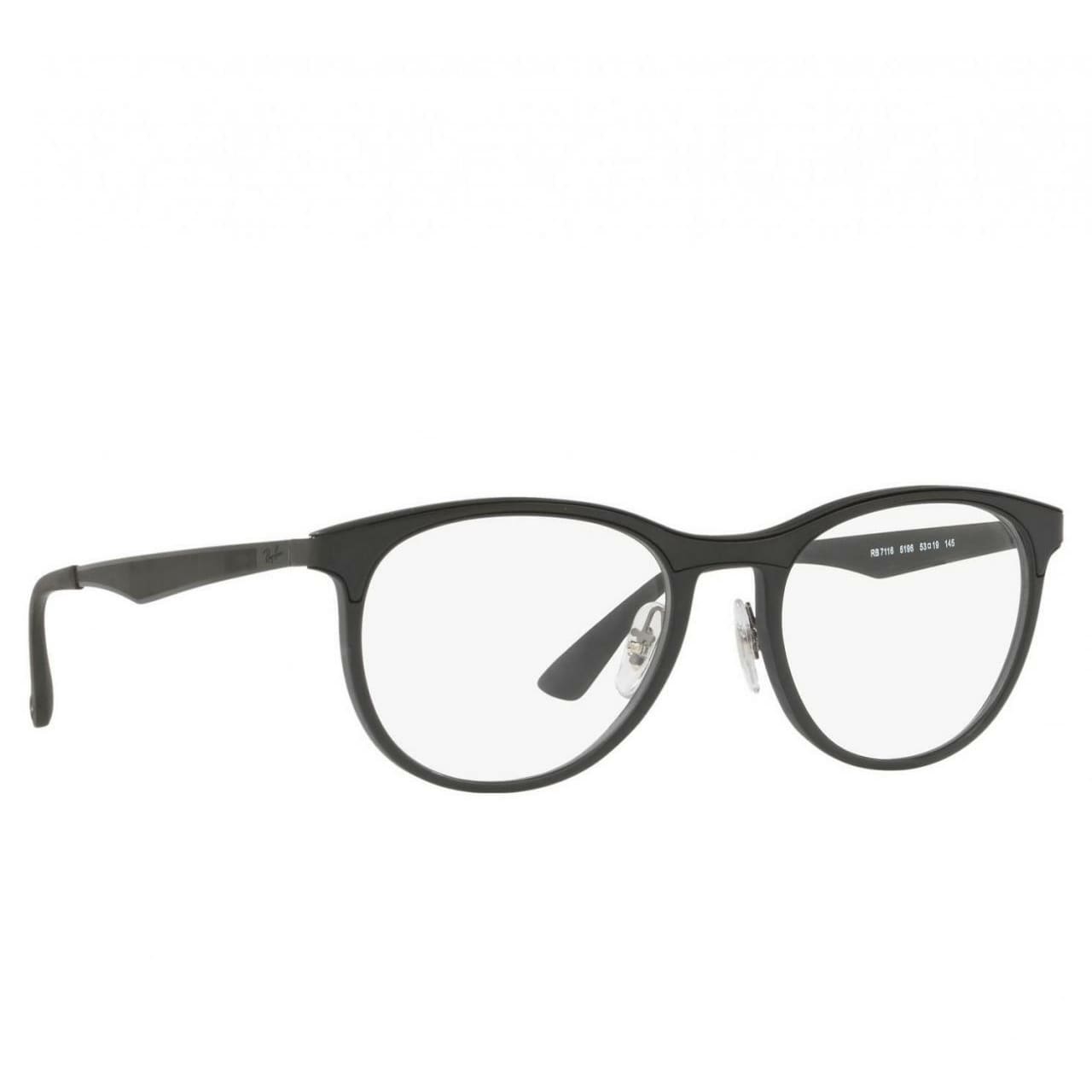Ray-Ban RB7116-5196 Black Round Men's Nylon Eyeglasses 8053672728194