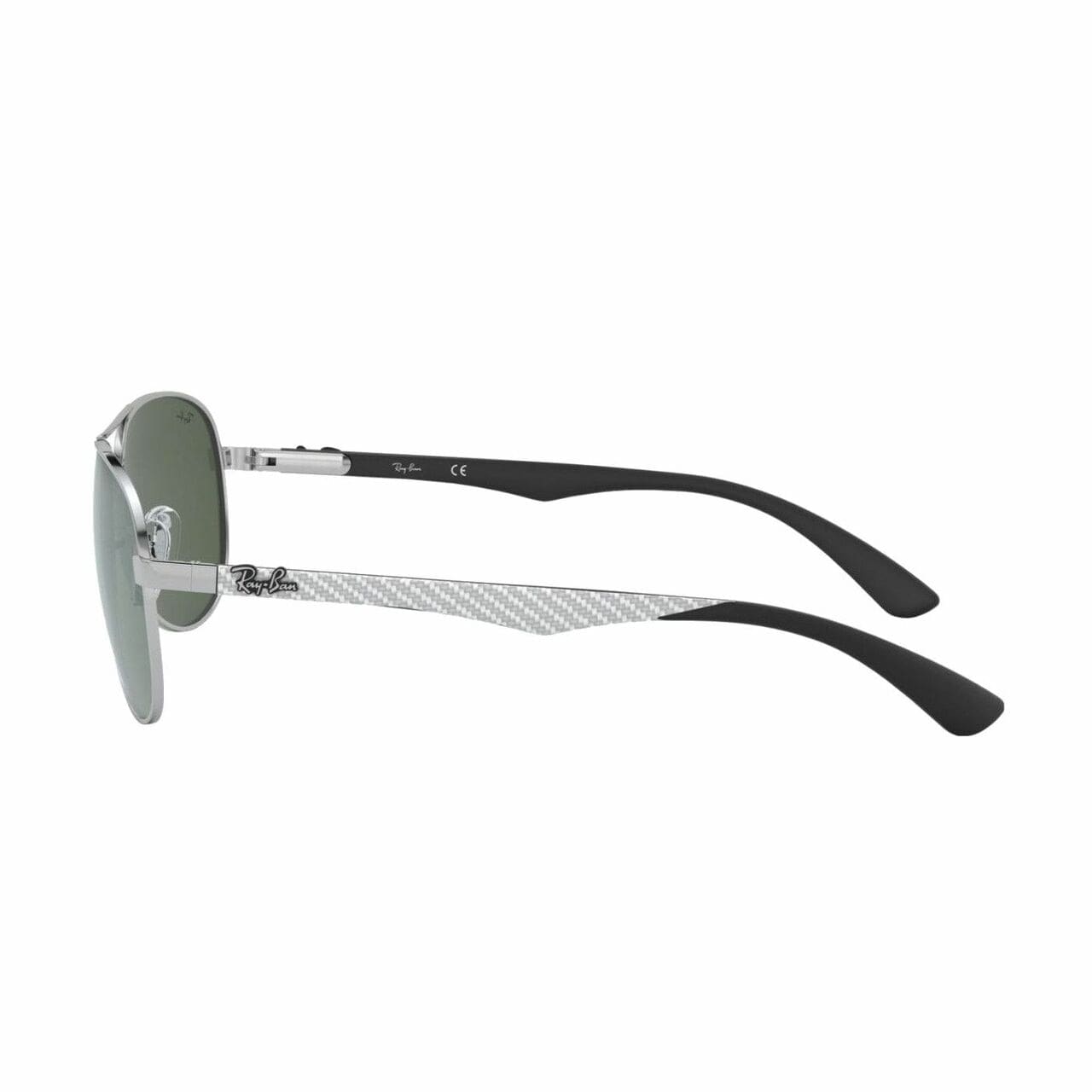 Ray-Ban RB8313-003/40 Silver Aviator Silver Mirror Carbon Fibre Lens Sunglasses 8053672006643