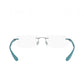 Ray-Ban RB8724-1203 Gunmetal Blue Rectangular Metal Eyeglasses 8053672928280