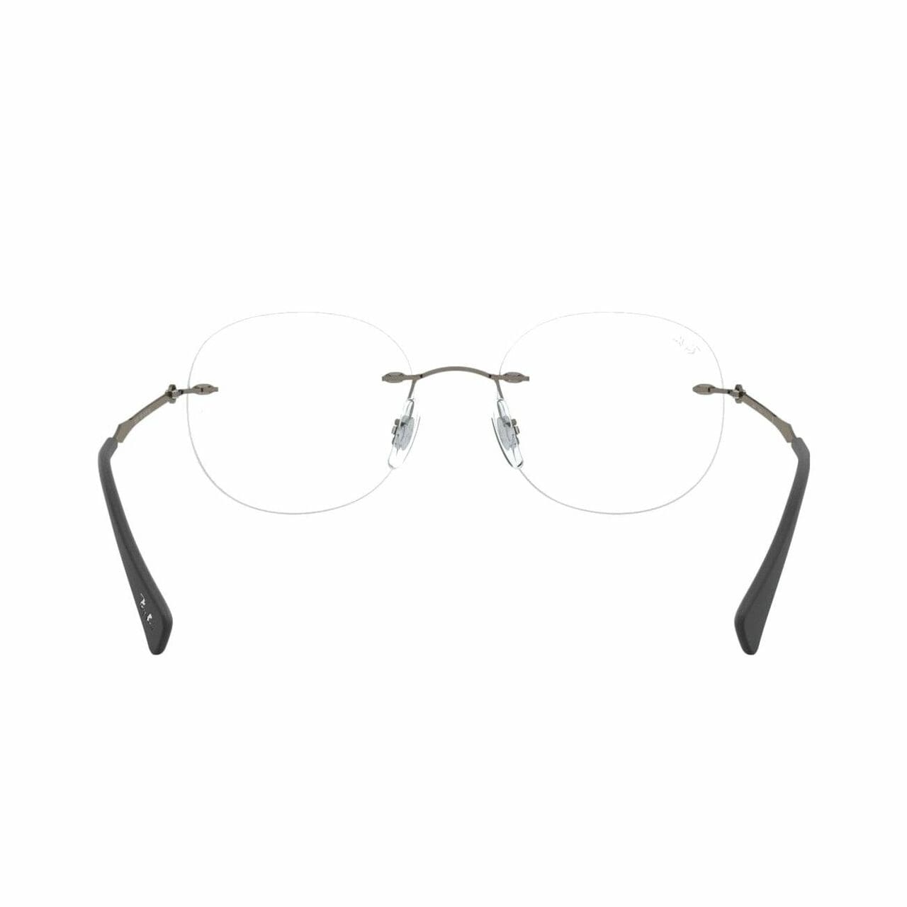 Ray-Ban RB8747-1128 Gunmetal Round Unisex Titanium Eyeglasses 8053672823691