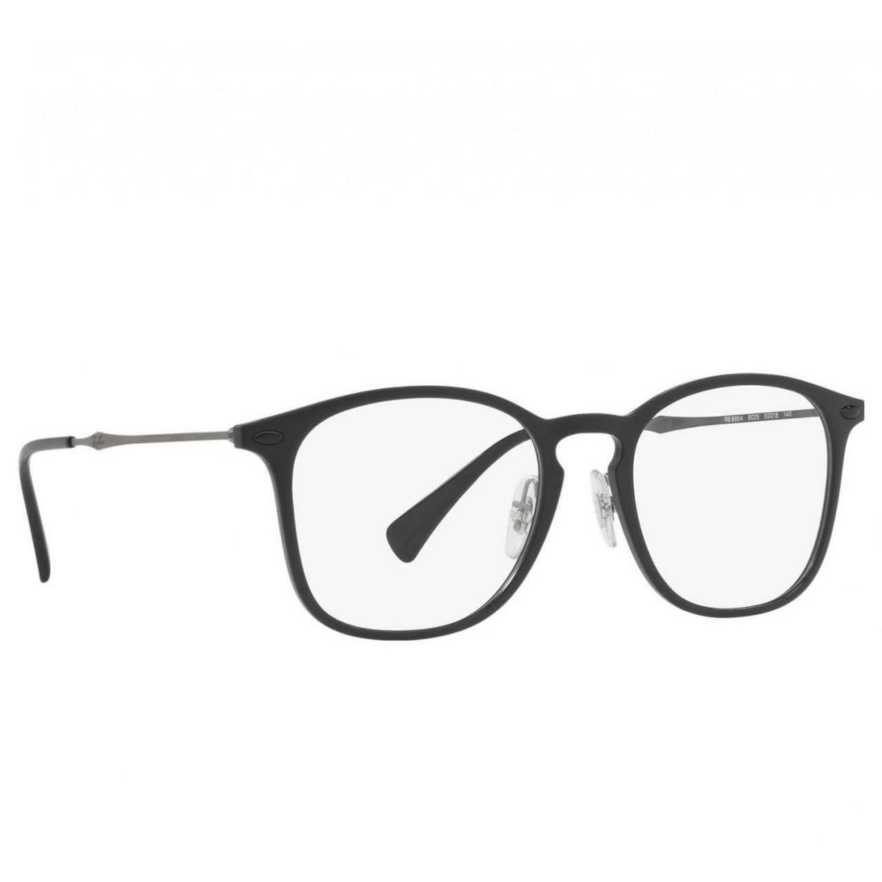 Ray-Ban RB8954-8025 Black Gunmetal Square Unisex Titanium Eyeglasses 8053672728651