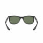 Ray-Ban RJ9052S-100/71 New Wayfarer Junior Black Square Green Classic Lens Sunglasses 805289432012