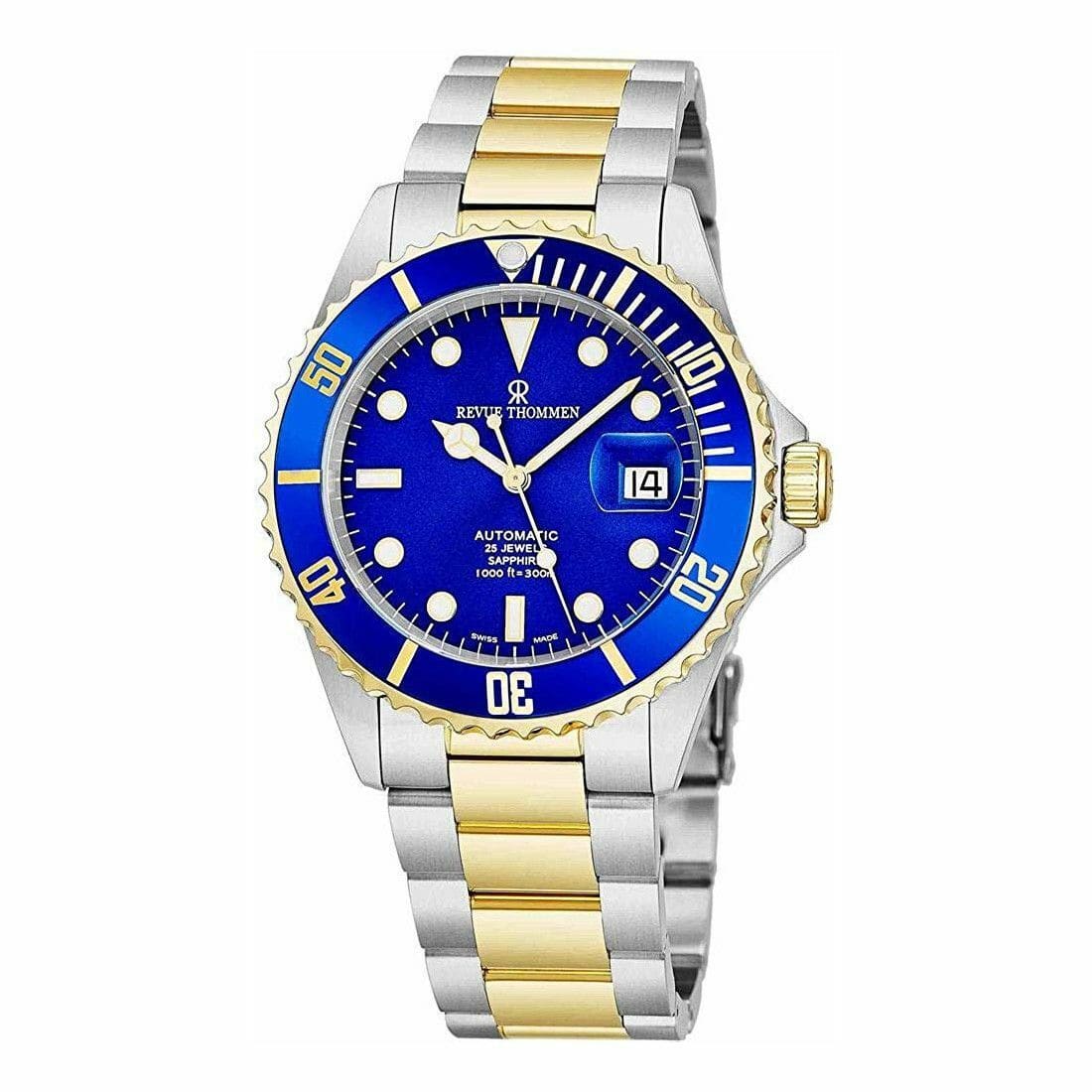 Revue Thommen 17571.2145 Diver Blue Dial Two Tone Stainless Steel Swiss Automatic Watch 794504312645