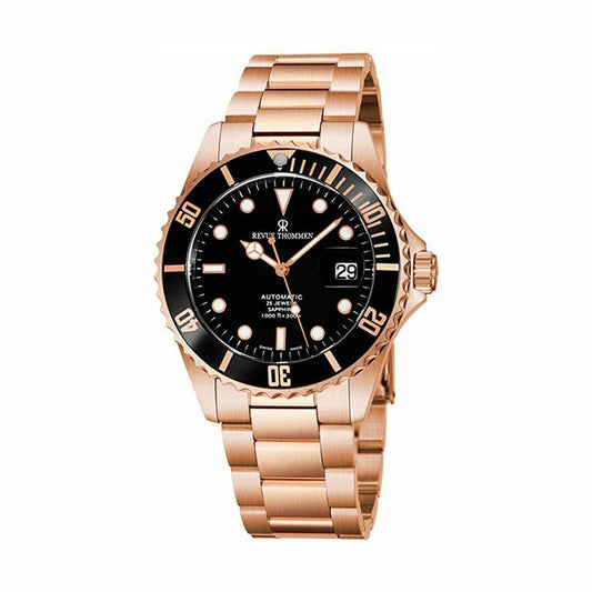 Revue Thommen 17571.2167 Diver Black Dial Rosegold Stainless Steel Swiss Automatic Watch 725175899951