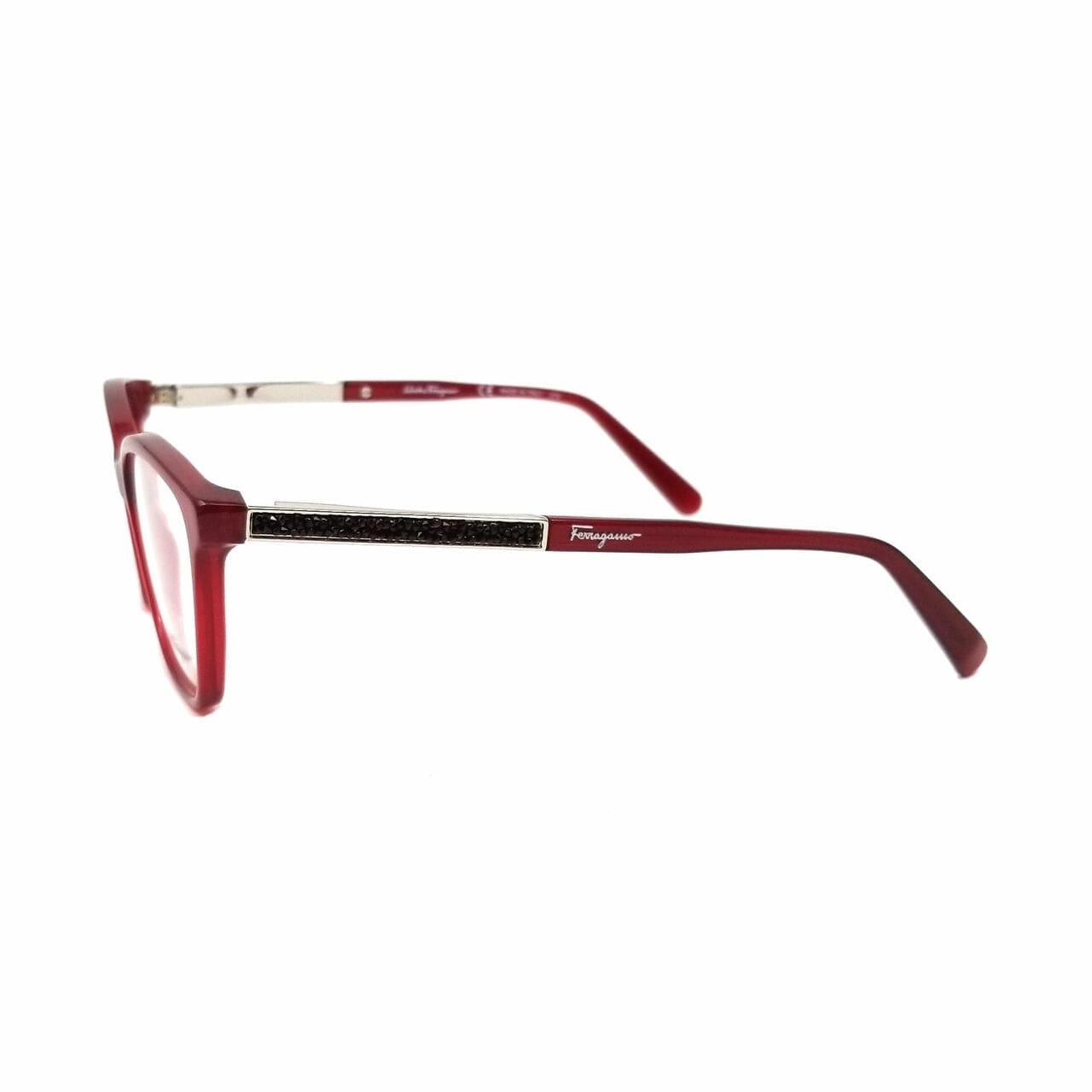 Salvatore Ferragamo SF2804R-634 Crystal Bordeaux Women's Cat-Eye Acetate Eyeglasses 886895325653