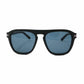 Salvatore Ferragamo SF786S-001 Matte Black Square Grey Lens Sunglasses 886895237062