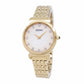 Seiko SFQ802 Gold Tone Mother of Pearl Dial Women's Diamond Accent Watch 029665196569