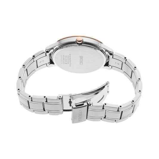 Seiko SGEH90 Essentials Rosegold Stainless Steel Case Ombré Brown Dial Men's Quartz Watch 029665197849