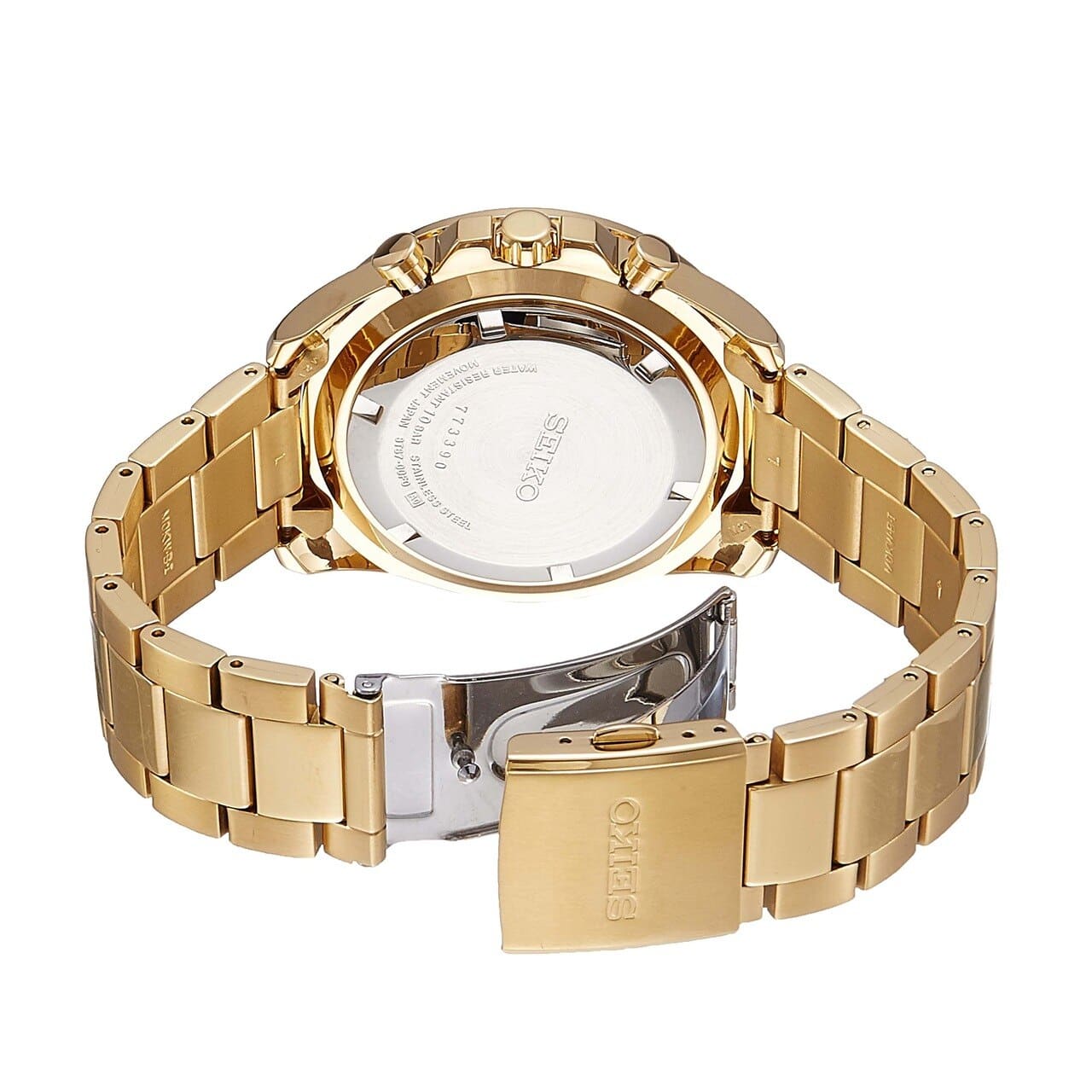 Seiko SKS632P1 Gold Stainless Steel White Dial Men's Chronograph Watch 4954628226631