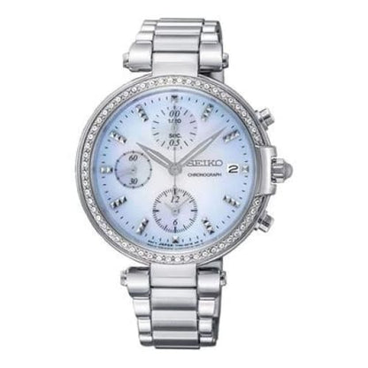 Seiko SNDV39 Crystal Accent Mother of Pearl Dial Women’s 