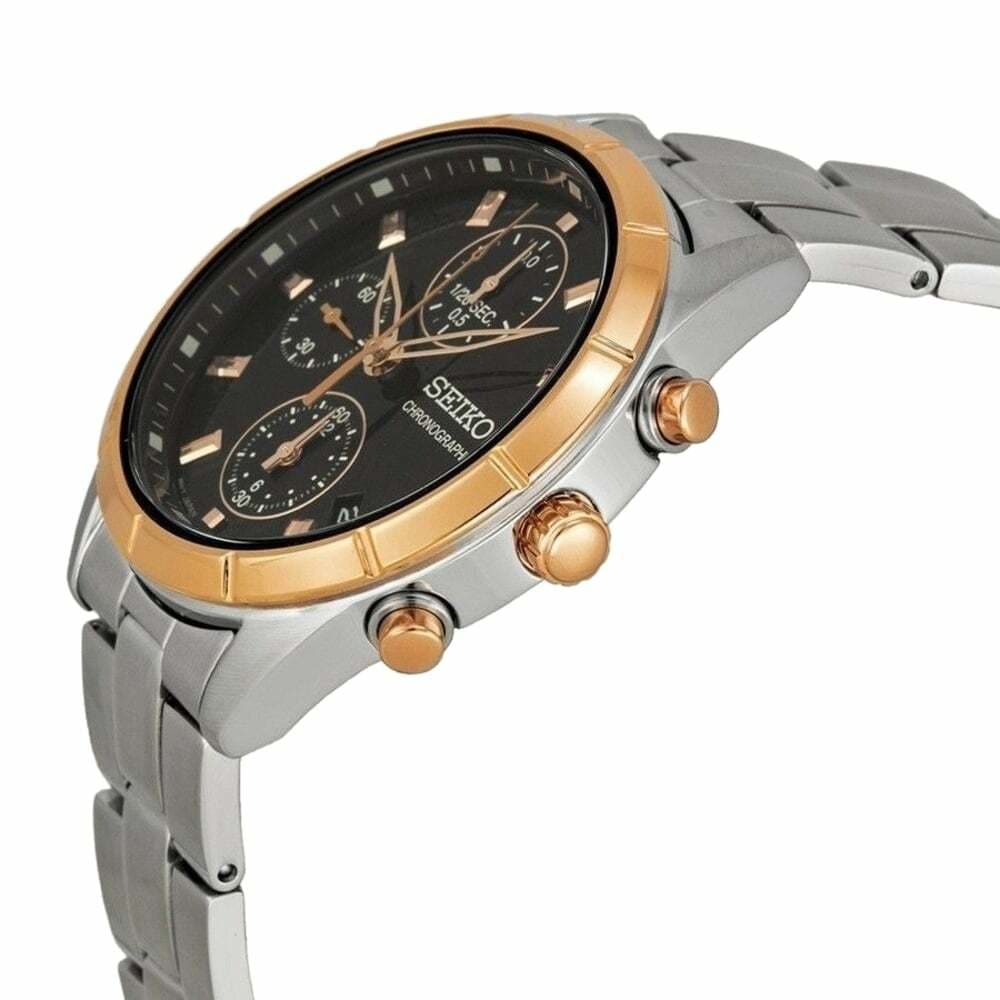 Seiko SNDX46 Conceptual Silver Stainless Steel Brown Dial Men's Chronograph Watch 4954628166791