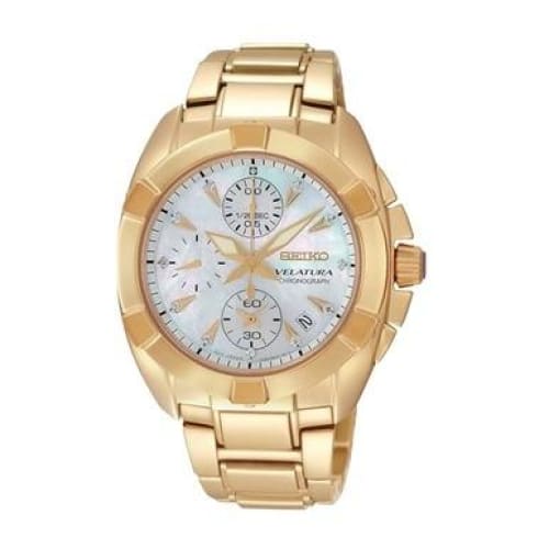 Seiko SNDY22P2 Velatura Gold Stainless Steel Mother of Pearl