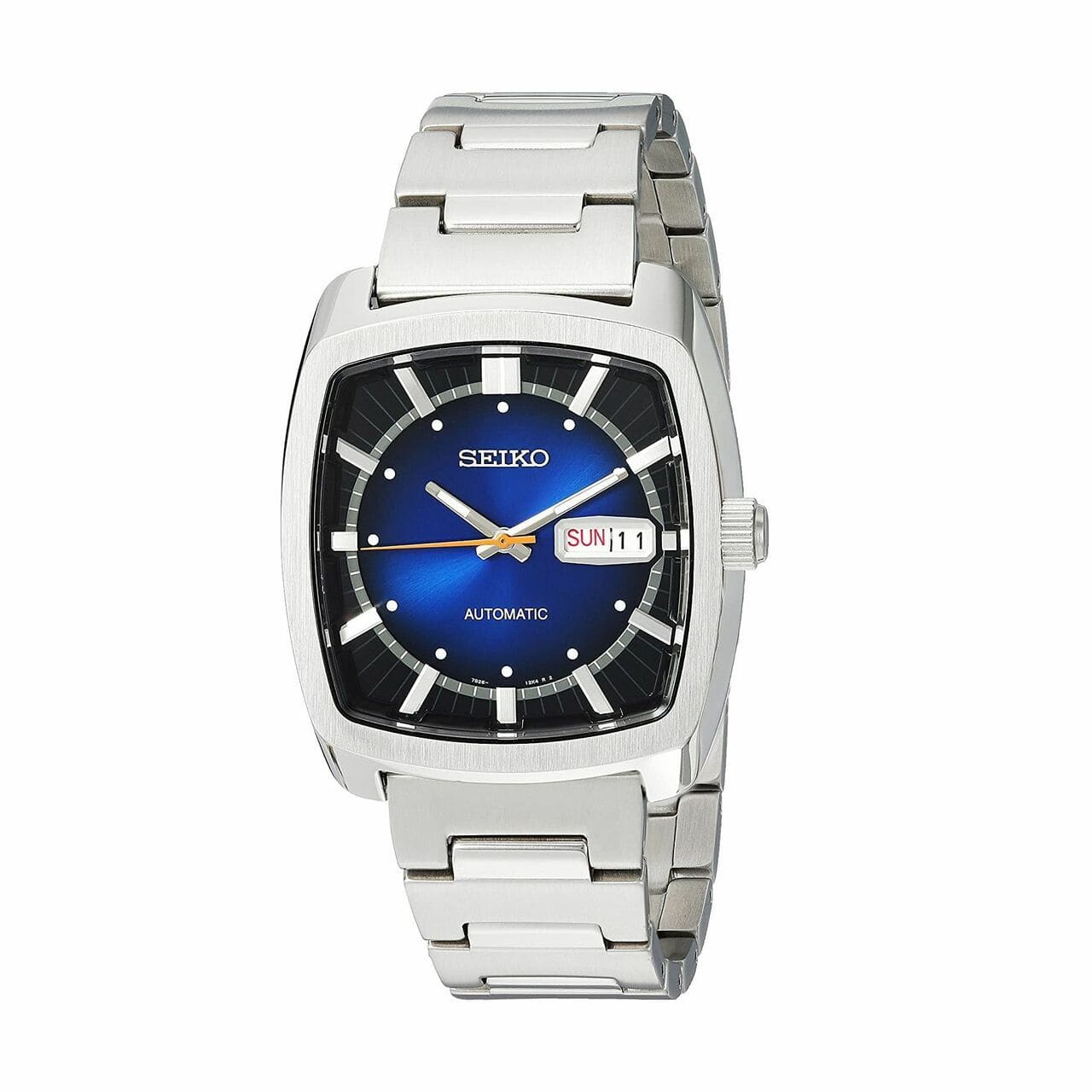 Seiko SNKP23 Recraft Series Stainless Steel Blue Dial Men's Rectangular Automatic Watch 029665190116