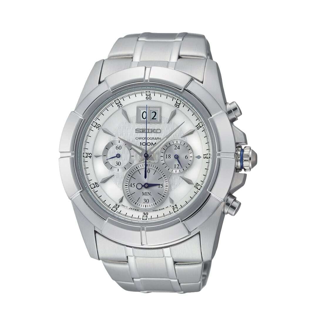 Seiko SPC107 Stainless Steel Silver Dial Men's Chronograph Watch 4954628168566