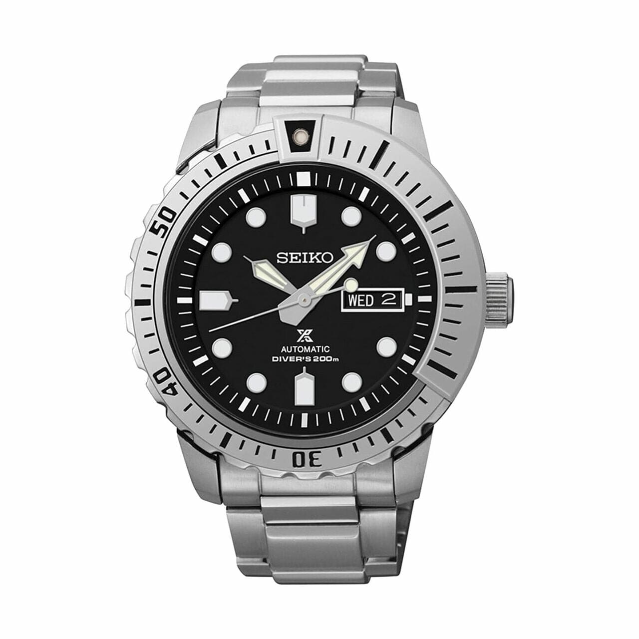 Seiko SRP585 Prospex Stainless Steel Black Dial Men's Automatic Air Diver's Watch 029665177988