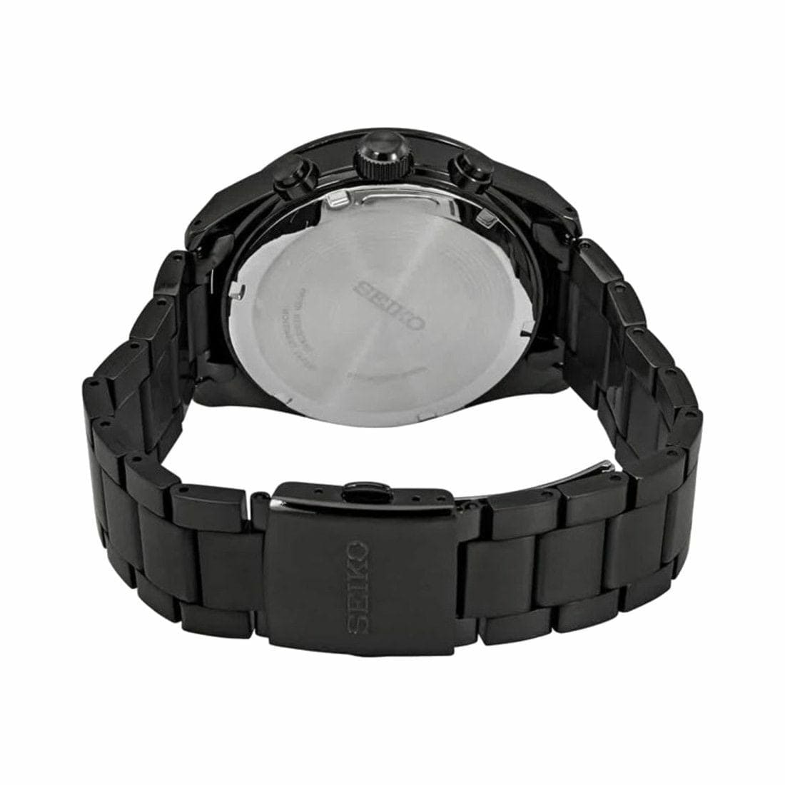 Seiko SSC721 Solar Ion-Plated Stainless Steel Black Dial Men's Chronograph Watch 029665196491