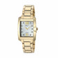 Seiko SUP378 Solar Gold Stainless Steel Mother of Pearl Dial Women's Diamond Watch 029665190277
