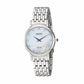 Seiko SUP397 Solar Stainless Steel Diamond Accent Mother of Pearl Dial Women's Watch 029665193902