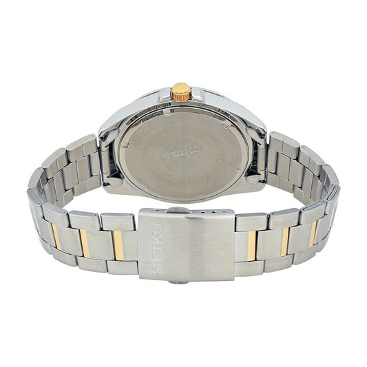 Seiko SUR211 Two Tone Stainless Steel Silver Dial Men's Quartz Watch 029665186959