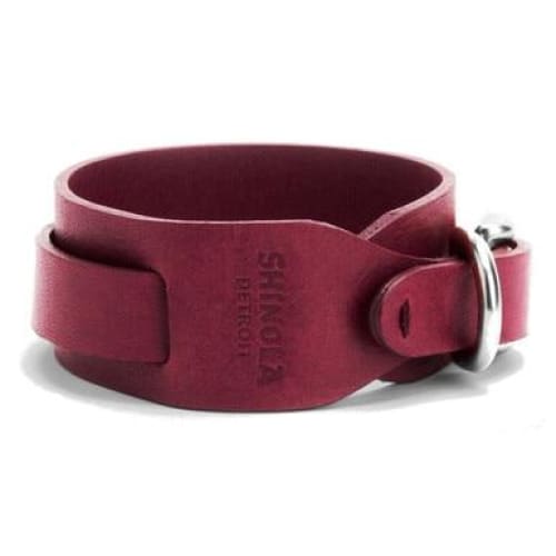 Shinola Detroit Double-Wrap Burgundy Leather Bracelet - 