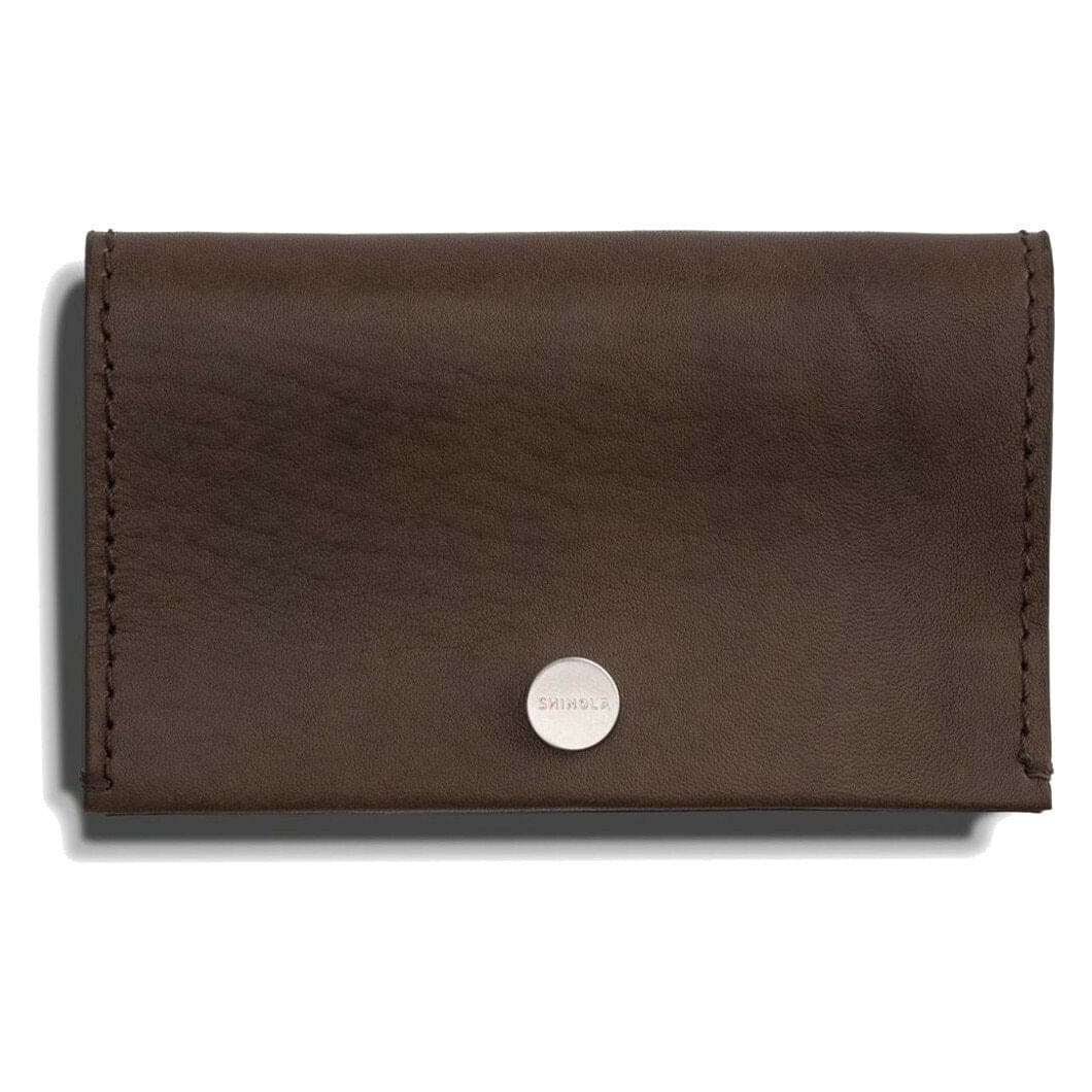 Shinola Premium Deep Brown Leather Small Card Case 887365156791