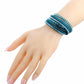 Swarovski 5043496 Slake Blue Alcantara Women's Crystal Accented Wrap Deluxe Bracelet 768549981036