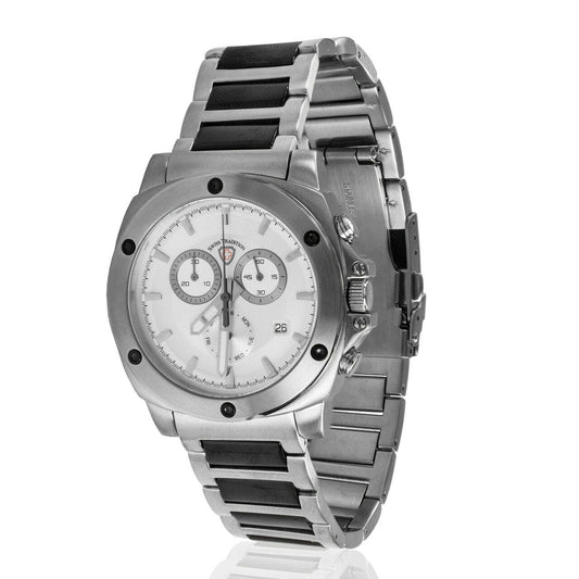 Swiss Tradition TGH-GX5390CQ4D Two Tone Stainless Steel White Dial Chronograph Watch 4943353137497
