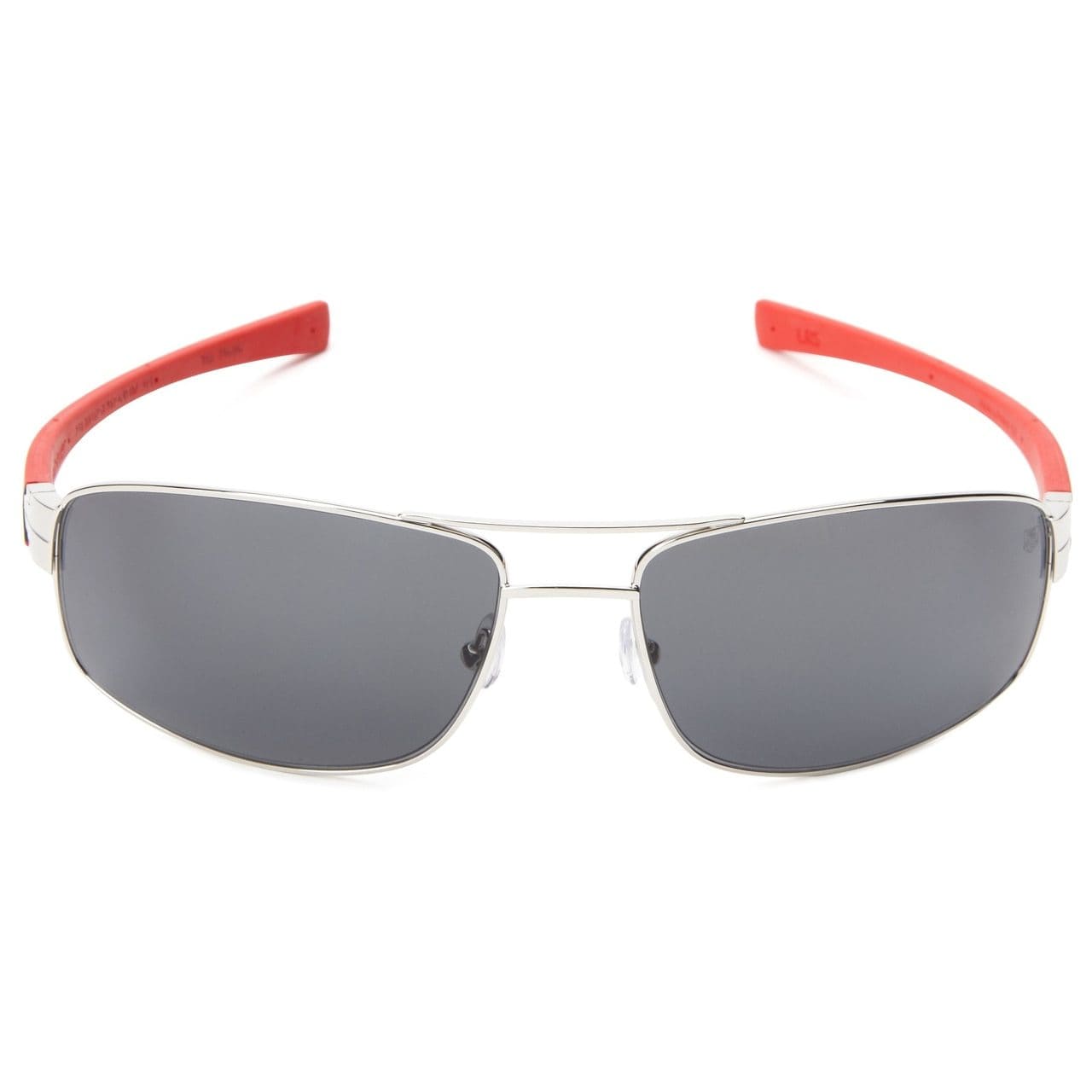 TAG Heuer 0251 102 LRS Red/Black Full Rim Polarized Grey Outdoor Lens Rectangular Sunglasses 660251102641703