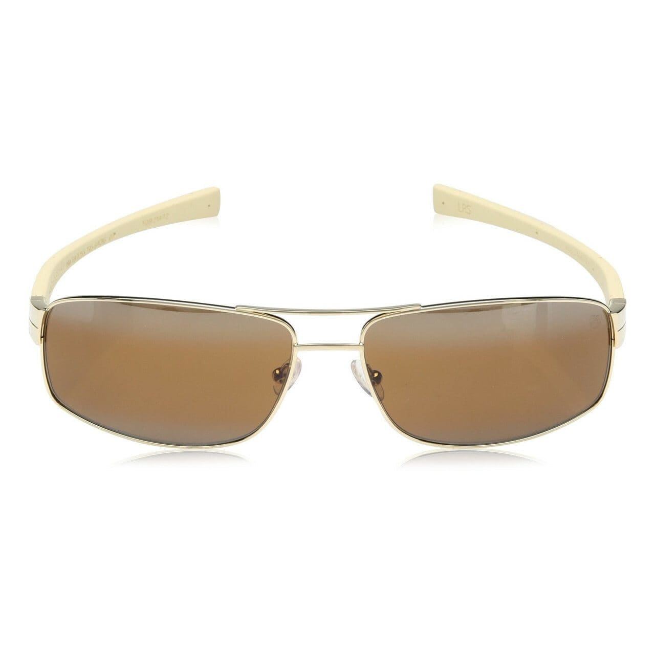 TAG Heuer 0255 705 LRS Gold Ivory Rectangular Brown Outdoor Lens Sunglasses 660255705621603