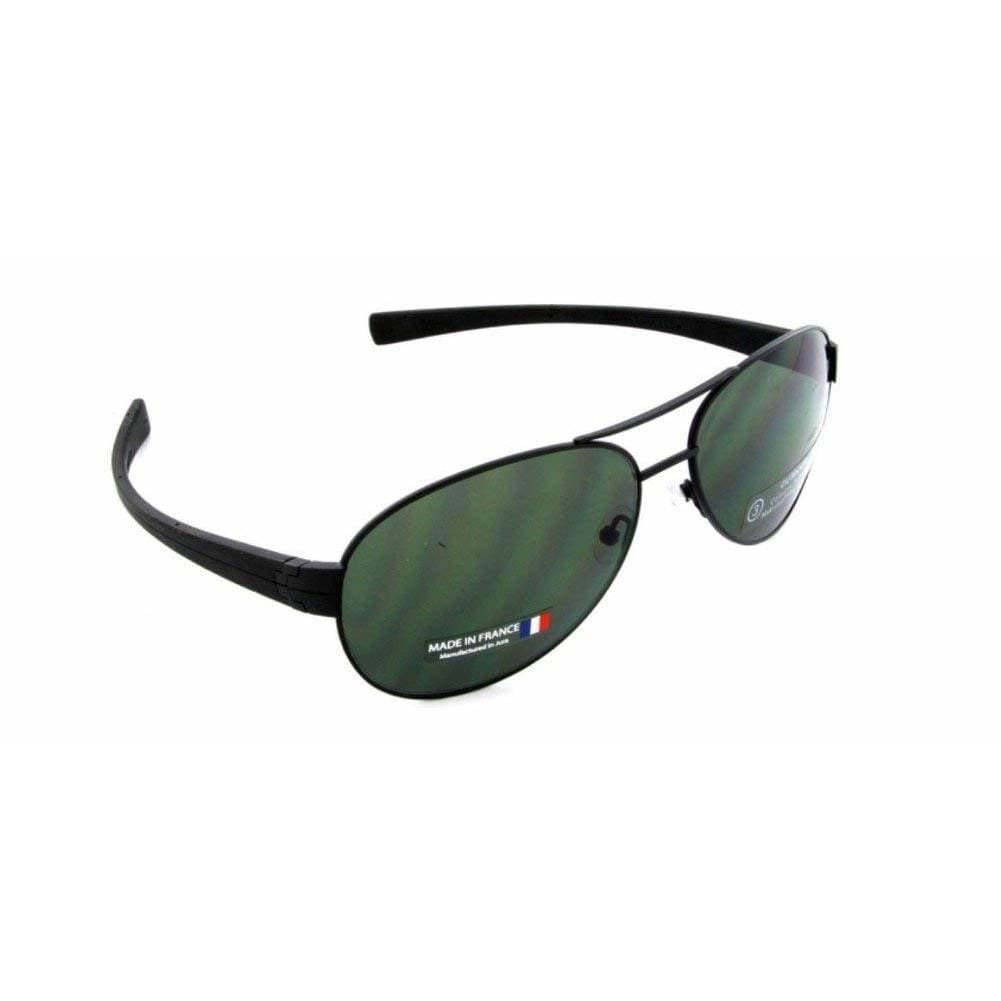 TAG Heuer 0256-301 LRS Black Aviator Green Lens Sunglasses 660256301621503