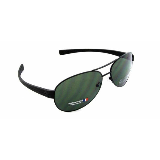 TAG Heuer 0256-301 LRS Black Aviator Green Lens Sunglasses 660256301641503