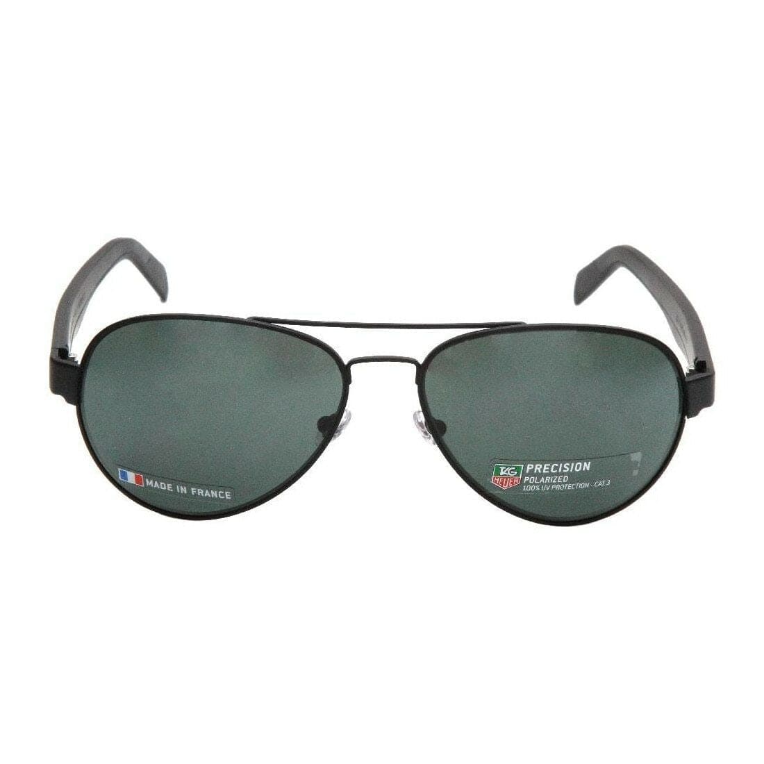 TAG Heuer 0585-301 B-Urban Black Aviator Grey Lens Sunglasses 660585301621603