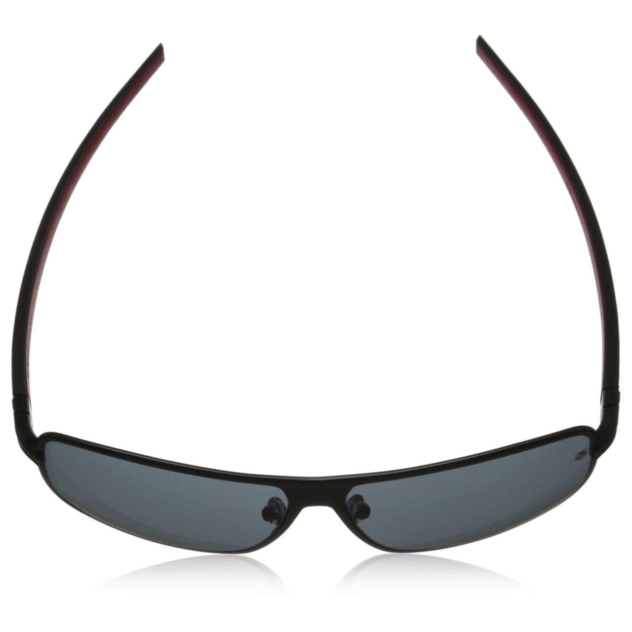 TAG Heuer 0988 101 Ayrton Senna Racing Black/Red Rectangular Sunglasses with Grey Lenses 660988101631503