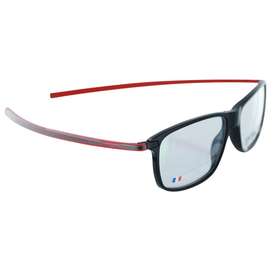 TAG Heuer 3451 Reflex Rectangle Prescription Rx Ready Red Black Elastomer Eyeglasses Frames 66345100254150