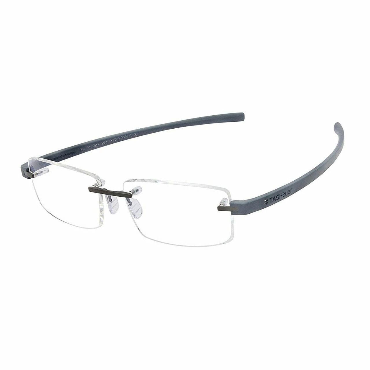TAG Heuer 3942-013 Reflex 3 Grey Rectangular Rimless Titanium Men's Eyeglasses Frames 66394201360150