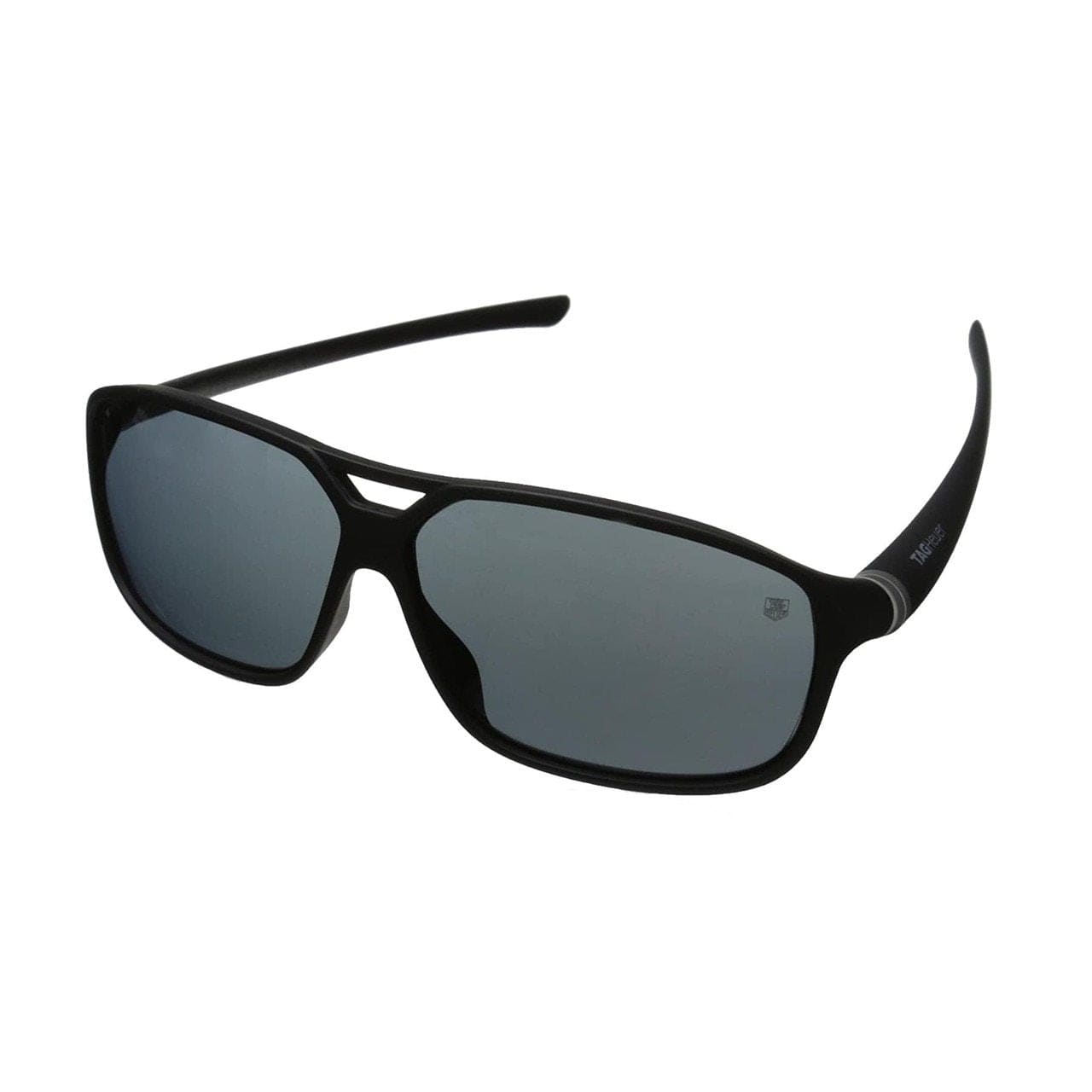 TAG Heuer 6044-101 27 Degree Urban Matte Black Rectangular Grey Outdoor Lens Sunglasses 751105384730