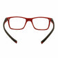 TAG Heuer 7603-001 Track S Black Red Square Plastic Unisex Eyeglasses Frames 66760300150170
