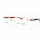 TAG Heuer 8109-011 Trends Silver Red Brown Rectangular Men's Rimless Eyeglasses Frames 66810901156170