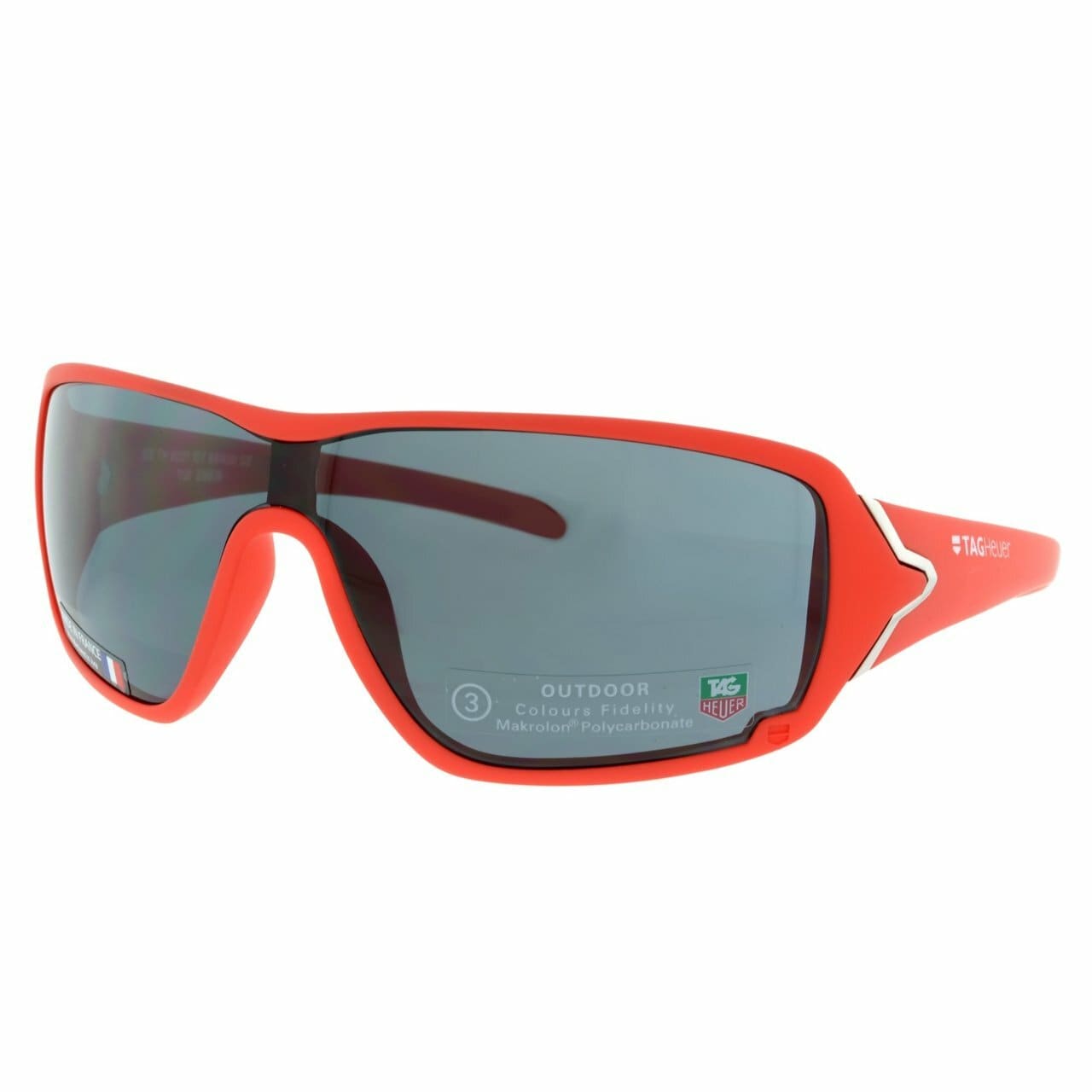 TAG Heuer 9204 107 Racer Oracle Team USA Sand Polished Red Full Rim Rectangular Sunglasses Frames 669204107681203