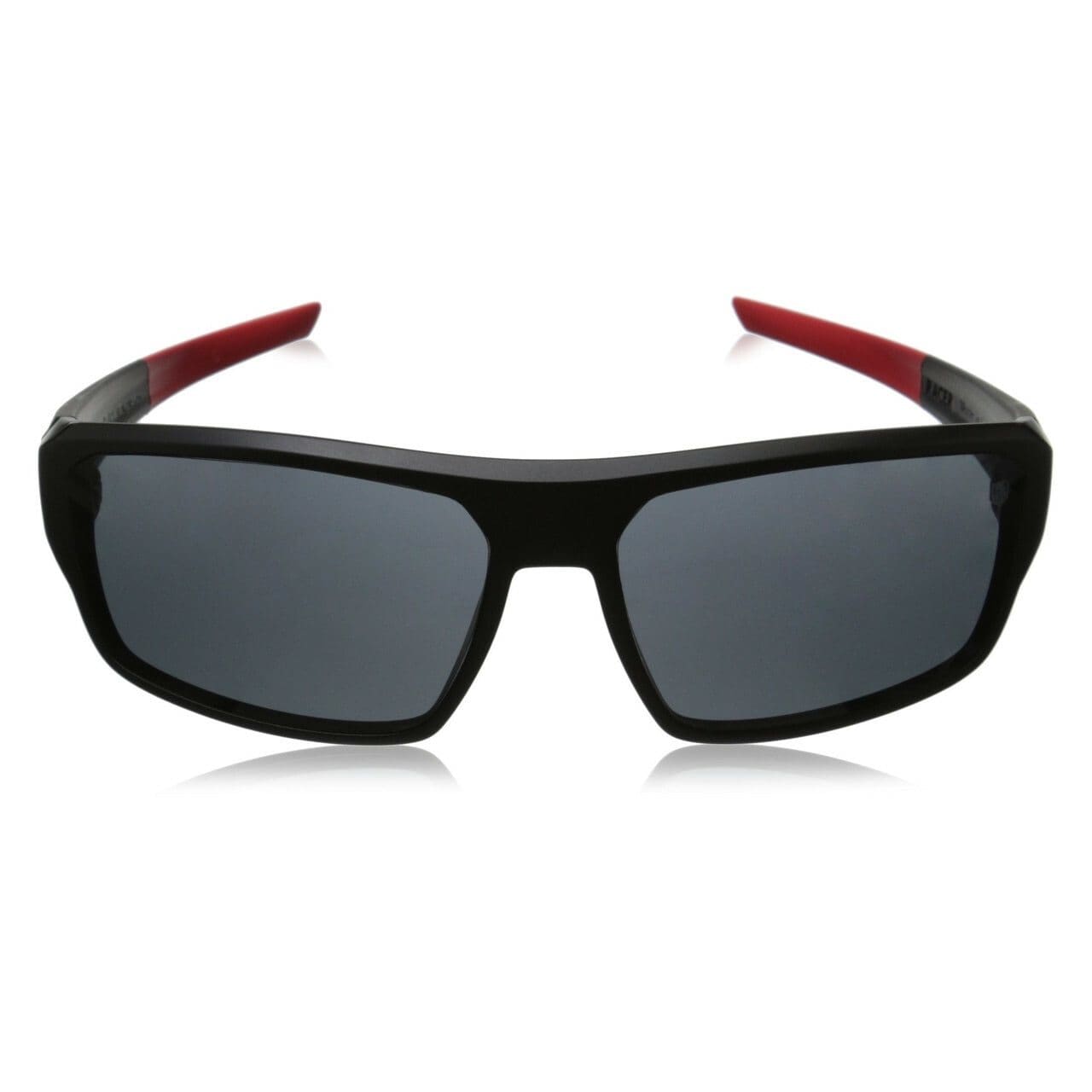 TAG Heuer 9222 101 Racer 2 Matte Black/Red Wraparound Plastic Sunglasses Grey Outdoor Lenses 669222101691503