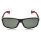 TAG Heuer 9302 102 Legend Black/Red Full Rim Square Sunglasses with Grey Lens 669302102631303