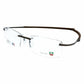 TAG Heuer TH0344-013 Spring Carbon Brown Rectangular Eyeglasses 751105382002