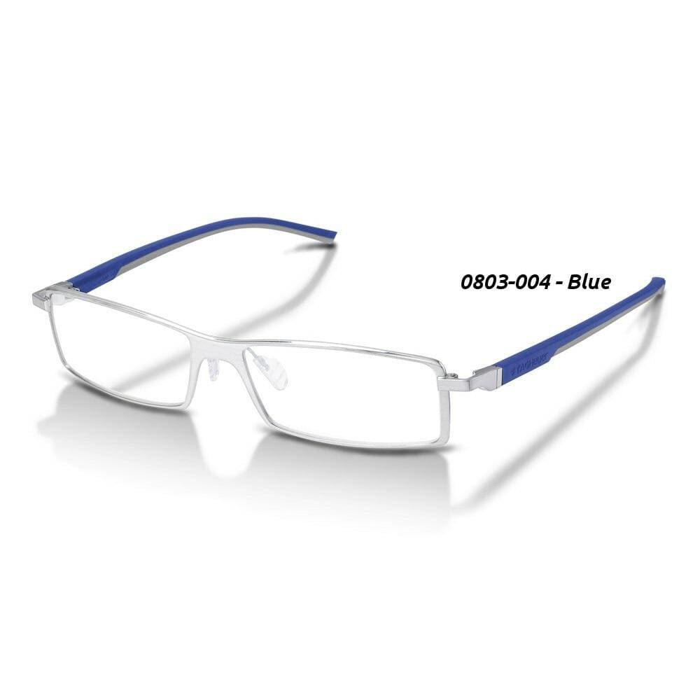 TAG Heuer TH0803-004 White Blue Rectangular Metal Eyeglasses 804551084058