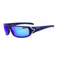 TAG Heuer TH9205 914 Racer 2 Navy Blue Wrap Blue Grey Mirrored Lens Sunglasses 669205914651603