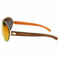Technomarine Cruise Speedway Aviator TMEW007-12 Pilot Sunglasses - Orange / Gold - Made In Italy - On sale