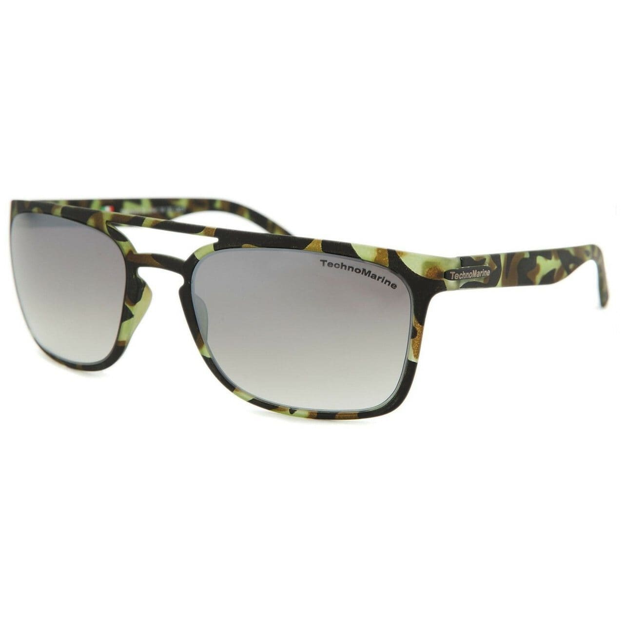 Technomarine Manta Ray TMEW006 Sunglasses Rectangular Frame - TMEW006-03 Brown Lens / Green camouflage Frame 886678986781