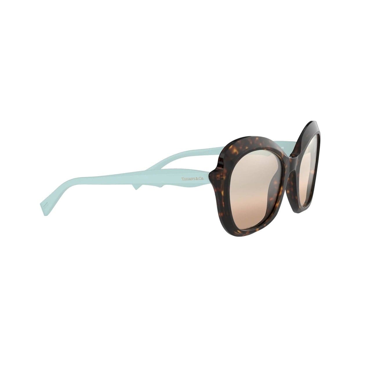 Tiffany & Co. TF4154F-80153D Havana Oval Brown Gradient Mirror Lens Sunglasses 8053672964714