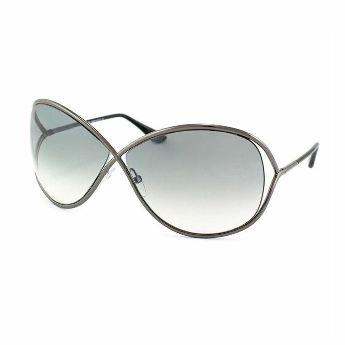 Tom Ford TF130-08B Miranda Shiny Gunmetal Oversize Crossover Gradient Grey Lens Women's Sunglasses 664689448692