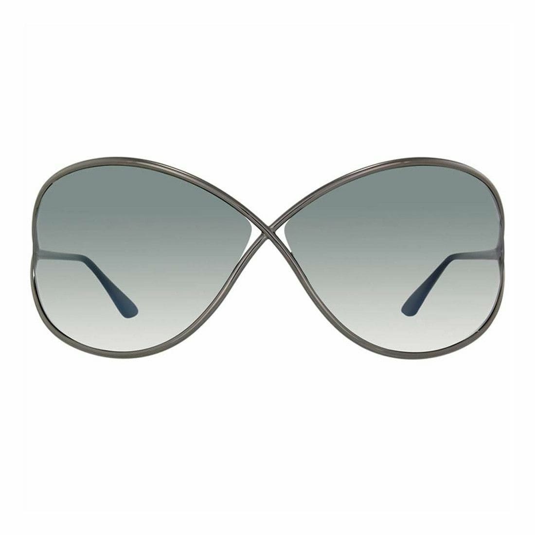 Tom Ford TF130-08B Miranda Shiny Gunmetal Oversize Crossover Gradient Grey Lens Women's Sunglasses 664689448692