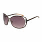 Tom Ford TF156-36F Eugenia Shiny Brown Butterfly Gradient Brown Lens Sunglasses 664689460120